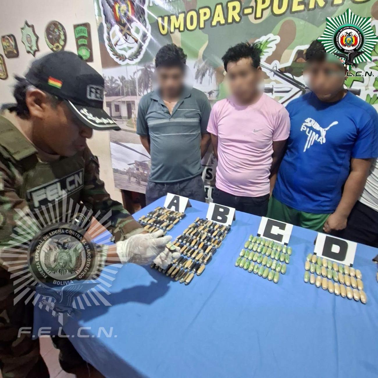 Parte de los aprehendidos en Roboré, identificados como “tragones”
