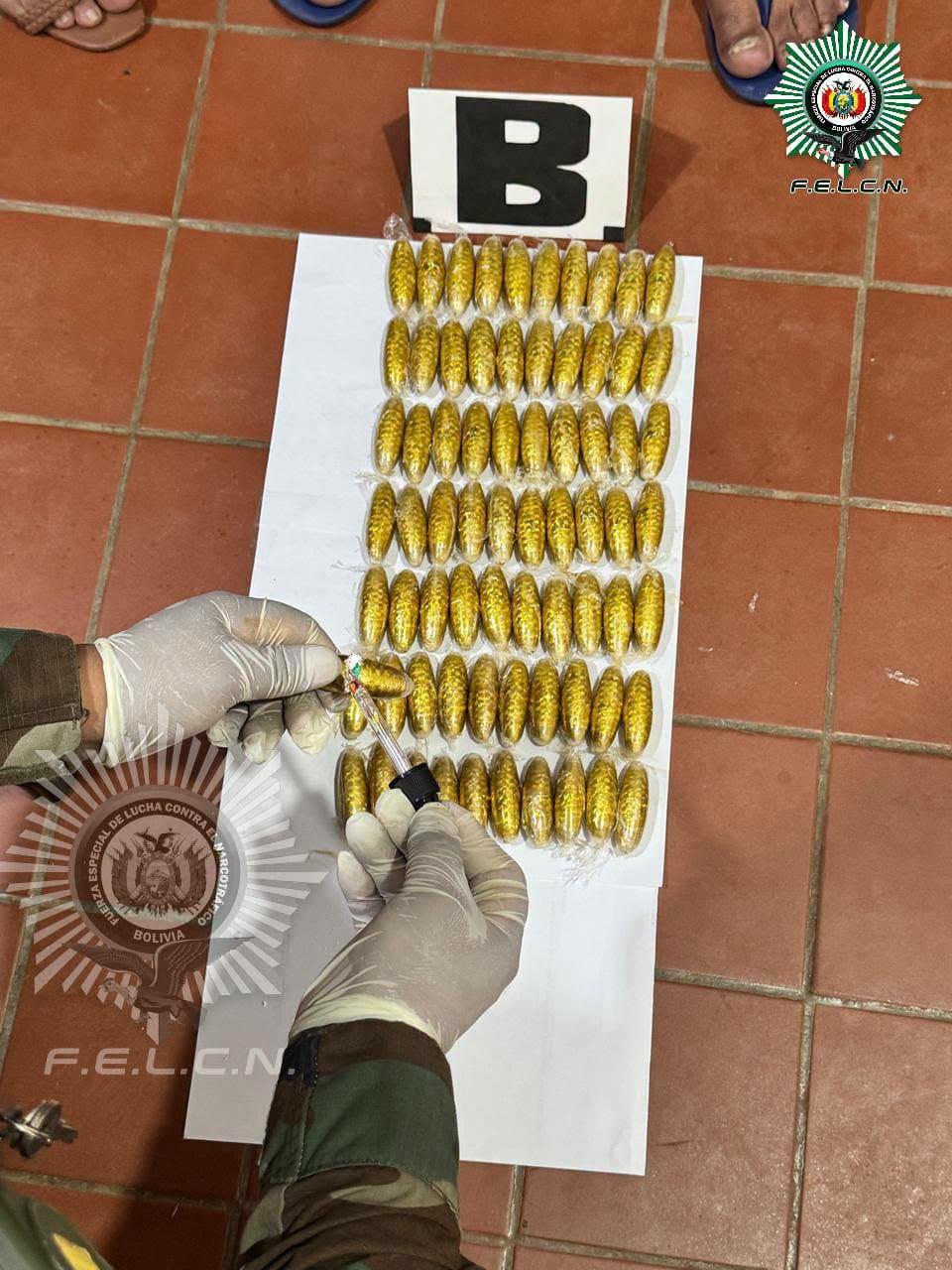 Prueba de campo a una de las cápsulas expulsadas por los detenidos