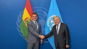 António Guterres y Rodrigo Paz
