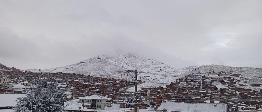 Nevada en un departamento de Bolivia