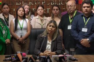 Conferencia de prensa brindada por la nueva fiscal departamental de Santa Cruz, Mabel Andrade