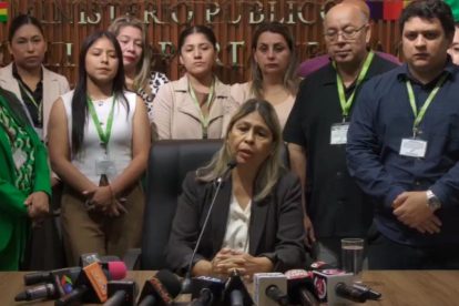 Conferencia de prensa brindada por la nueva fiscal departamental de Santa Cruz, Mabel Andrade