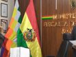 El fiscal General del Estado interino, Luis Montaño posesionó a Mabel Andrade Molina como fiscal Departamental de Santa Cruz