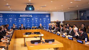 Una reunión previo del Escudo de las Américas