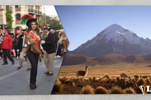 morena y al lado el Sajama