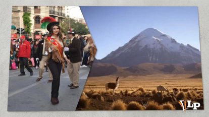morena y al lado el Sajama