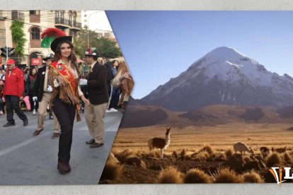 morena y al lado el Sajama