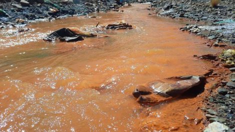 río contaminado