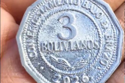 Una moneda de 3 bolivianos