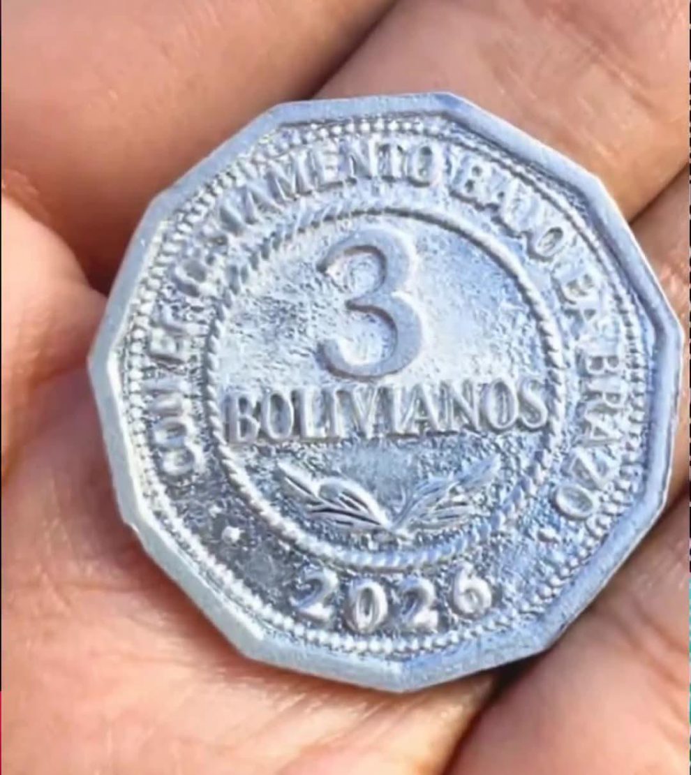 Una moneda de 3 bolivianos