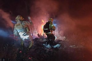 bomberos en incendio