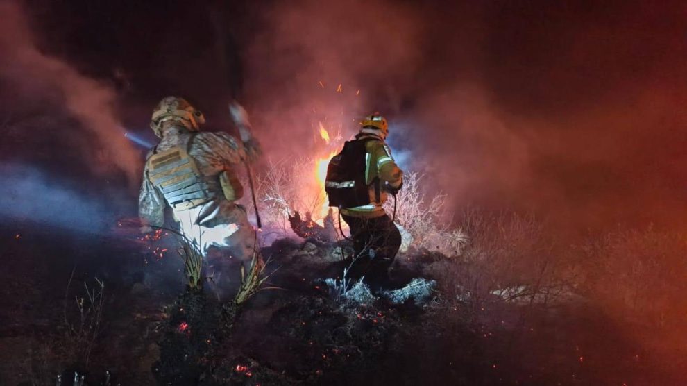 bomberos en incendio