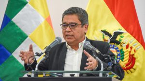 El vocero presidencial en conferencia de prensa
