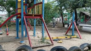 parque en mal estado