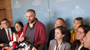 La bancada de Libre en conferencia de prensa