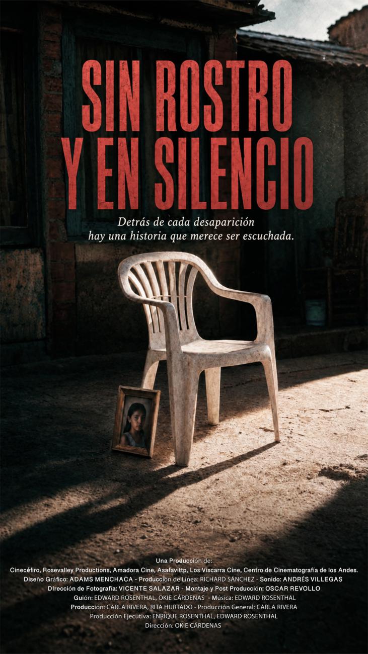 afiche documental Sin Rostro y en Silencio