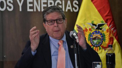 El Ministro de Hidrocarburos, Marcelo Blanco.