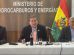 El ministro de Hidrocarburos, Marcelo Blanco (centro) asegura que buscarán incrementar la inversión en el sector eléctrico