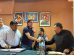 El ministro de Obras Públicas, Mauricio Zamora y representantes de los choferes de Bolivia.