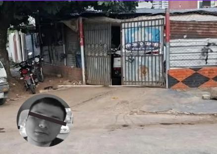 Taller mecanico donde acribillaron a Johan