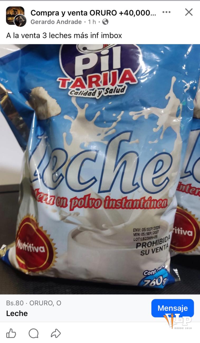 Publicación en Facebook