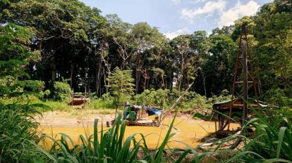 actividades de minería ilegal que afectan zonas de la Amazonía boliviana,