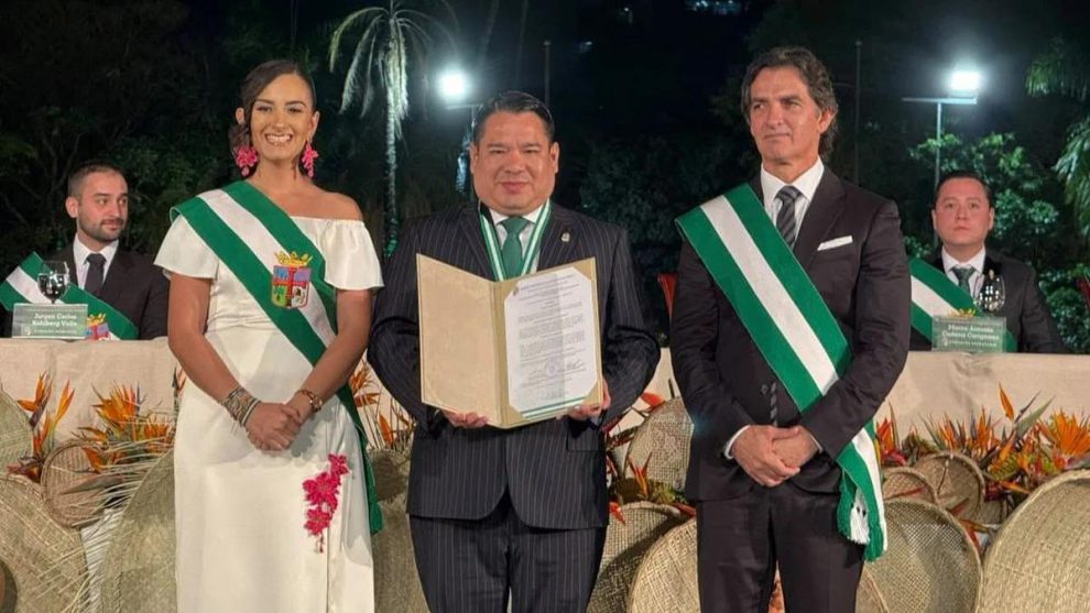 La presidenta del Concejo Municipal, Luisa Nayar, ex fiscal general del Estado Róger Mariaca y el alcalde de Santa Cruz de la Sierra, ‘Mamén’ Saavedra.