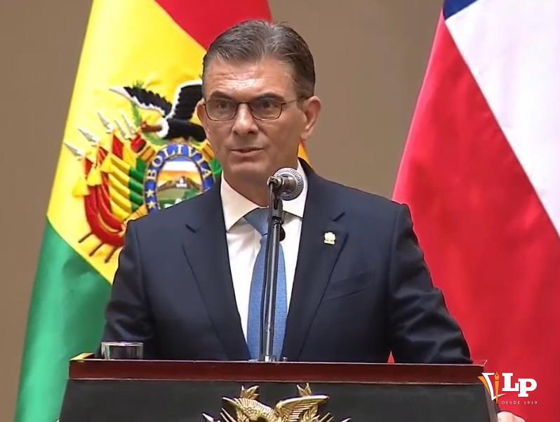 El presidente de Bolivia en conferencia de prensa