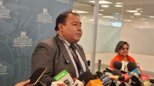 El diputado Sánchez en conferencia de prensa
