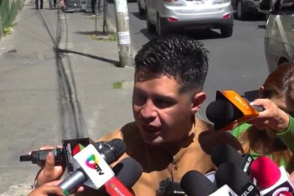 El diputado Rojas en conferencia de prensa