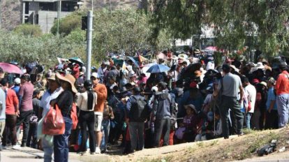 La concentración de la marcha evista en Cochabamba