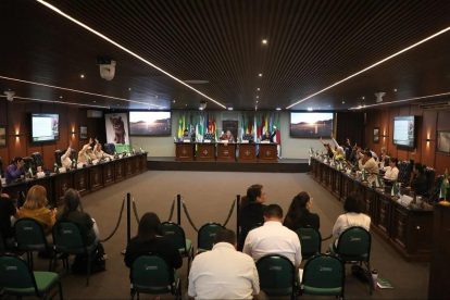 sesión en la Asamblea Legislativa Departamental