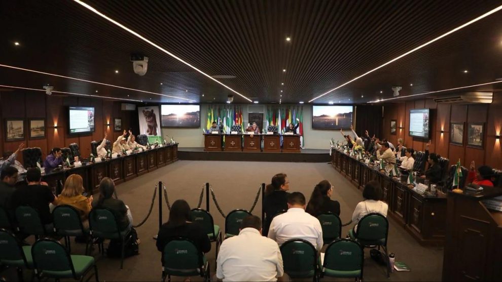 sesión en la Asamblea Legislativa Departamental
