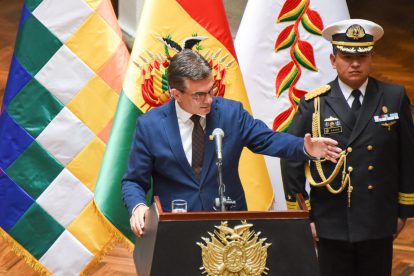 El Presidente Paz en conferencia de prensa