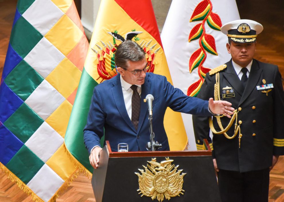 El Presidente Paz en conferencia de prensa