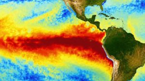 Mapa térmico satelital