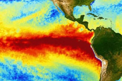 Mapa térmico satelital