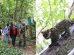 La visita de la delegación estadounidense; al lado, Tilcayo en Senda Verde