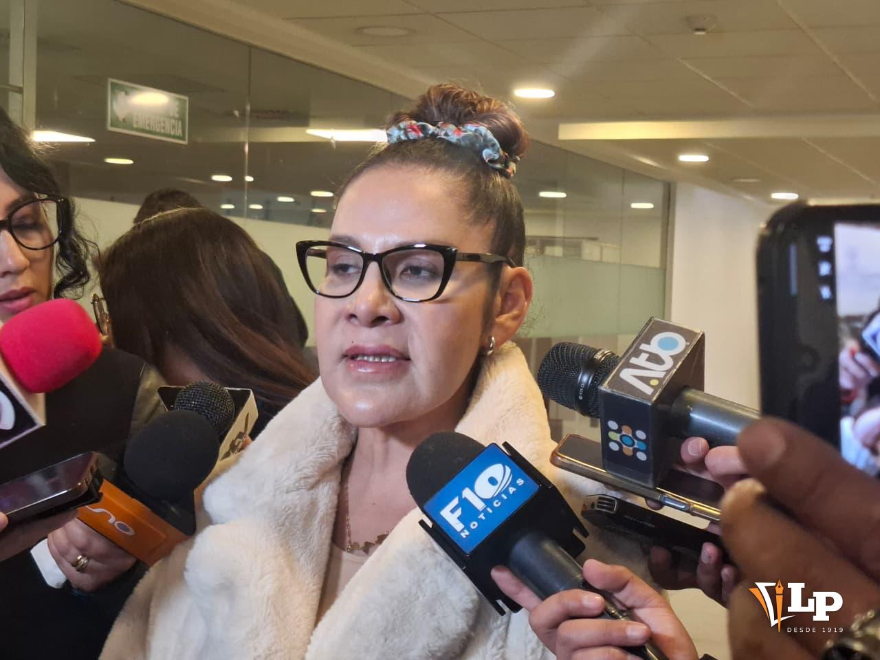 La diputada Rivero en conferencia de prensa