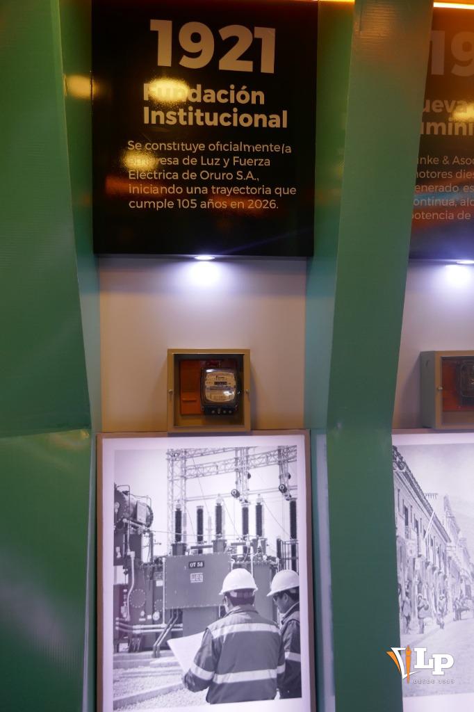 Cuadro histórico de la fundación institucional en 1921 y la infraestructura eléctrica de la época