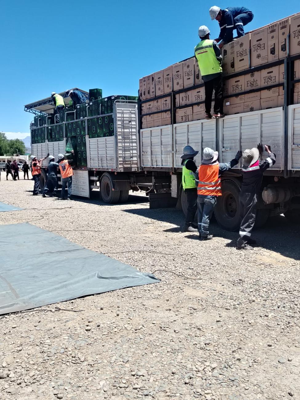 camiones con cigarrillos destinados a ser comercializados de contrabando e ilegalmente