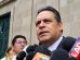 El gobernador de La Paz en conferencia de prensa