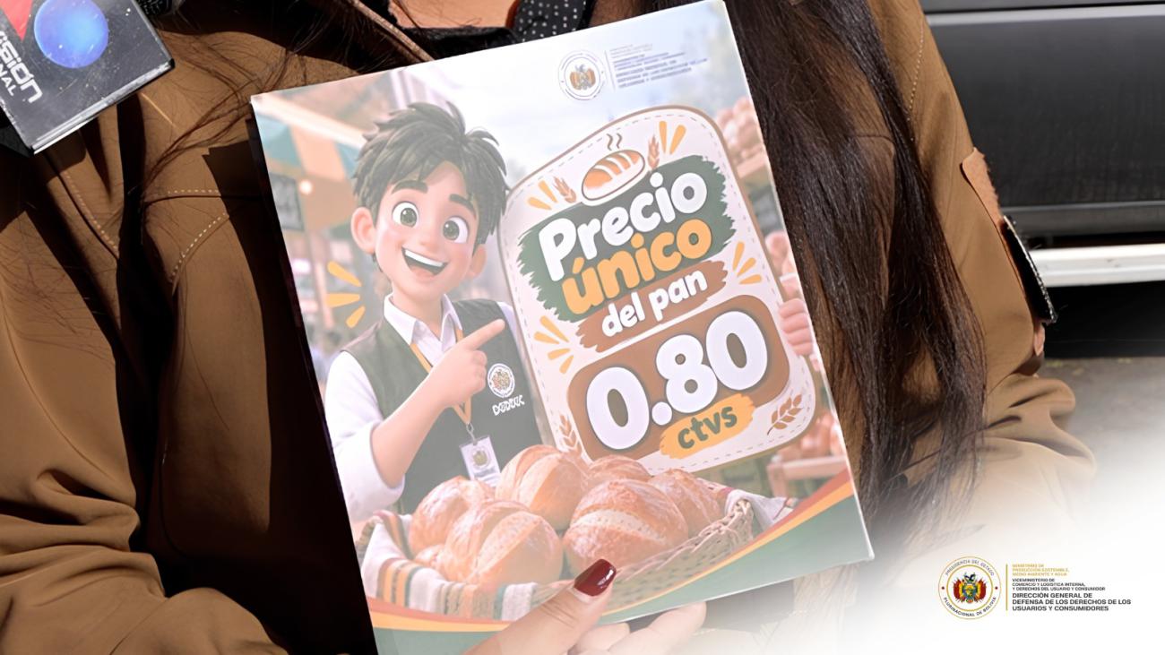 cartel de precio único del pan