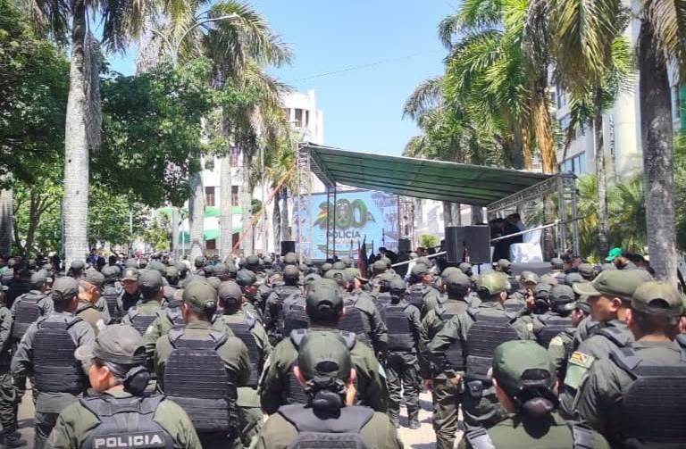 El acto en Santa Cruz por el plan Frontera Segura