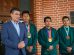 El presidente Rodrigo Paz recibió a los campeones de ráquetbol en la residencia de San Jorge.