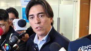 El ministro Zamora en conferencia de prensa