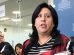La diputada Bilbao en conferencia de prensa