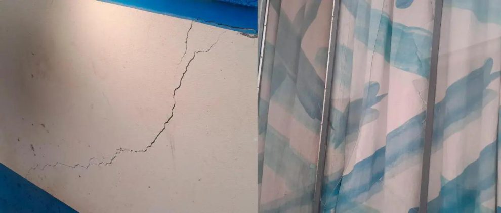 Pared agrietada