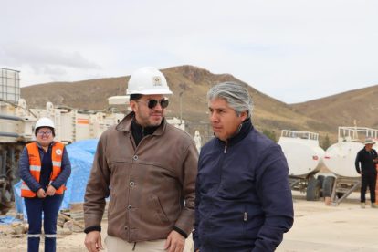 El gobernador Sanchez y presidente de la ABC Farfán