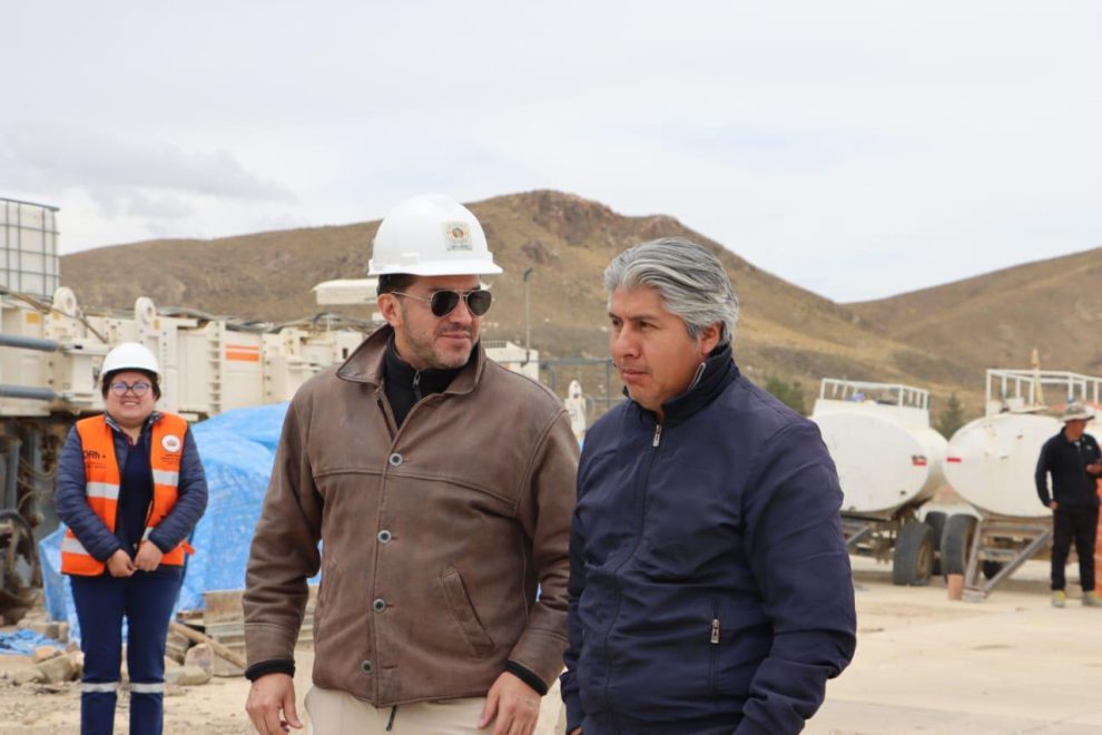 El gobernador Sanchez y presidente de la ABC Farfán